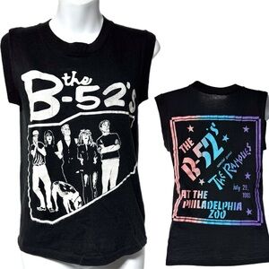 Vintage 1983 B-52’s Ramones Concert Tour Tee Philadelphia Zoo Sleeveless Shirt S